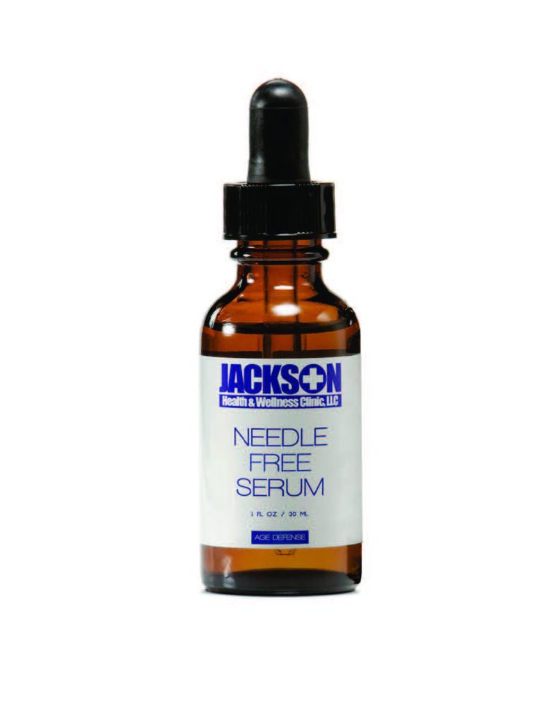 small bottle of needle free serum Jackson Health and Wellness Clinic