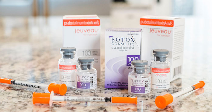 boxes and bottles of botox and jeuveau Jackson Health and Wellness Clinic